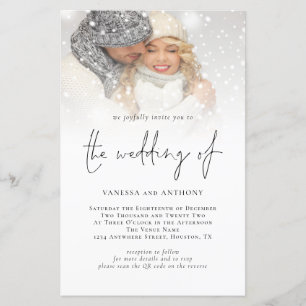 Budget QR Code Photo Wedding Invitation