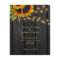 Budget QR code rustic sunflower wedding invitation