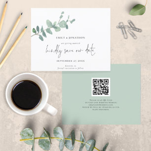 Budget QR Code Script Eucalyptus Save The Date