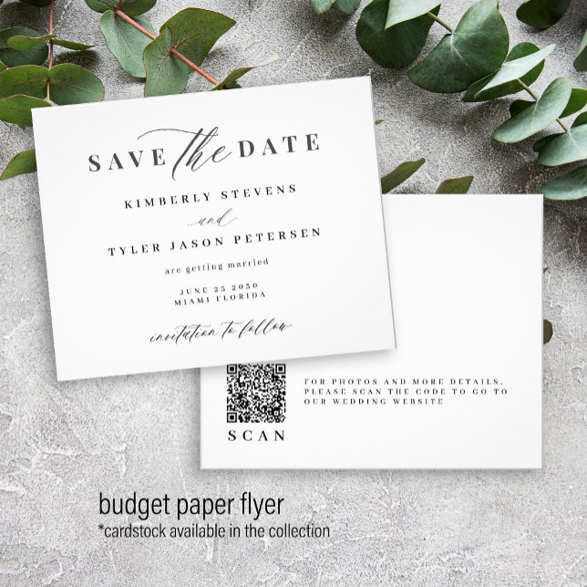 Budget QR CODE script wedding save the date Flyer (Creator Uploaded)