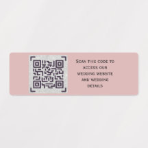 Budget QR Code Website RSVP Hotel Wedding Details 