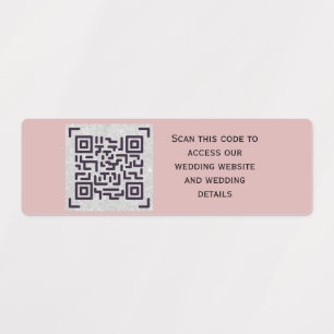 Budget QR Code Website RSVP Hotel Wedding Details 