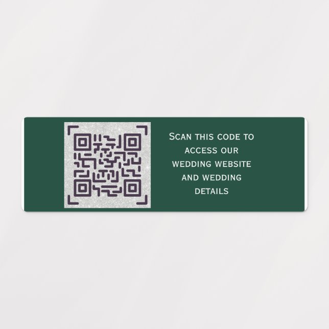 Budget QR Code Website RSVP Hotel Wedding Details  (Design 1)