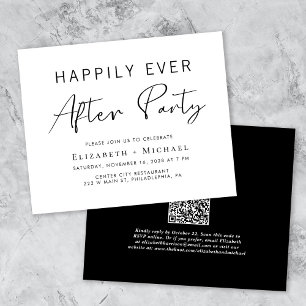 Budget QR Code Wedding After Party Invitation