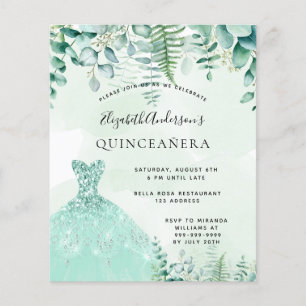 Budget Quinceanera enchanted forest dress 