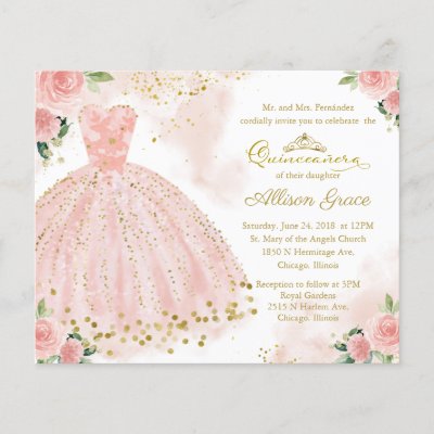 Pink Dress Invitations | Zazzle CA