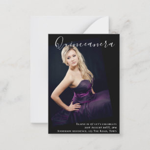 BUDGET Quinceanera PHOTO Invitation Faire-part