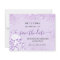 Budget Quinceanera violet lavender save the date
