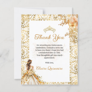 BUDGET Radiant Bloom Floral Gold Photo Quinceanera