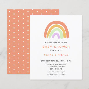 Budget Rainbow Baby Shower Cute Simple Peach