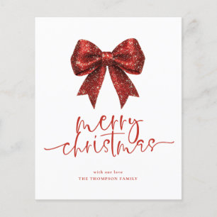 Budget Red Bow 2026 Calendar Merry Christmas