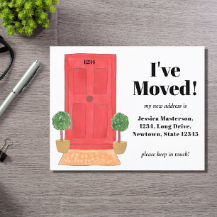 Budget Red Door I've Moved Announcement