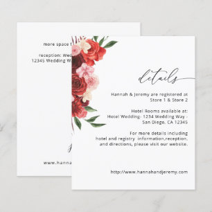 Budget Red Floral Details - White VH2