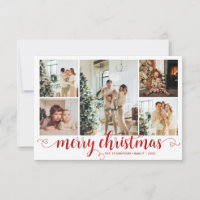 BUDGET Red Merry Christmas Heart Script 5 Photo