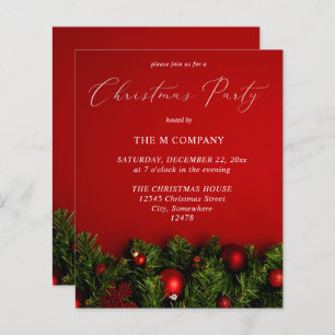 Budget Red Ornament Christmas Party