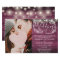 Budget Red Rustic Lights Photo Wedding Invite