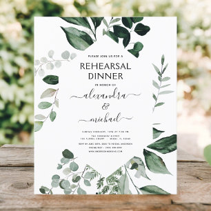 Budget Rehearsal Dinner Foliage Greenery
