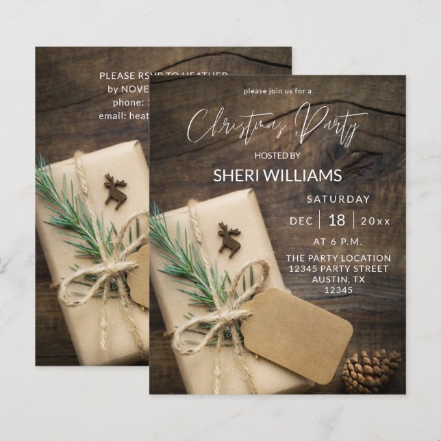 Budget Reindeer & Present Christmas Party 2 (Front/Back)