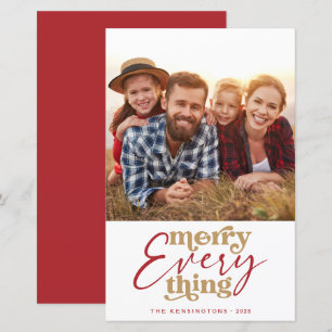 Budget Retro Merry Everything Holiday Photo 
