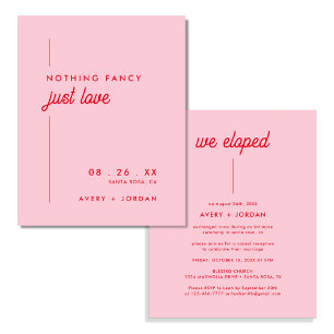 Budget Retro Pink & Red Nothing Fancy Just Love Flyer