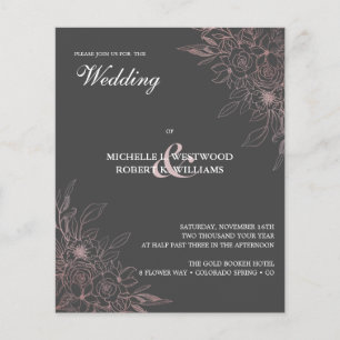 BUDGET Romantic Chic Rose Gold Floral Wedding