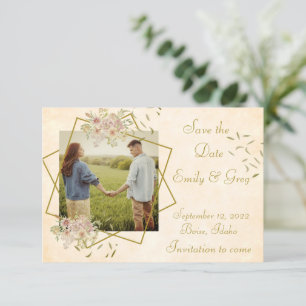 Budget Romantic country style save the date Invitation