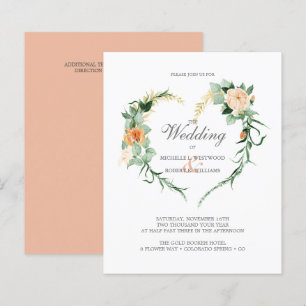 BUDGET Romantic Floral Heart Wreath Wedding