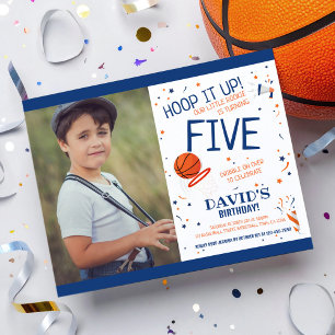 Budget Rookie Basketball Blue Photo Birthday