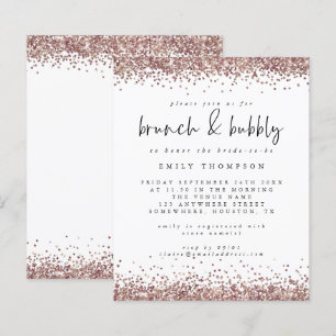 Budget Rose Glitter Brunch Bubbly Bridal Shower