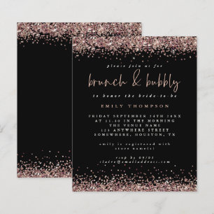 Budget Rose Glitter Brunch Bubbly Bridal Shower