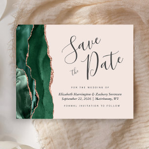 Budget Rose Gold Blush Mariage Carte de Pré-Réserv