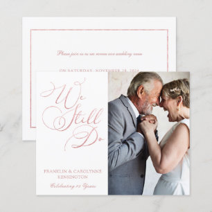 BUDGET Rose Gold Foil Wedding Anniversary Vow