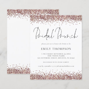 Budget Rose Gold Glitter Bridal Shower Brunch