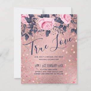 BUDGET Rosegold Blue Pink WEDDING Girly Glam