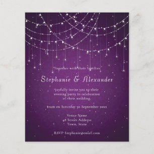 Budget Royal Purple & String Lights Evening Party