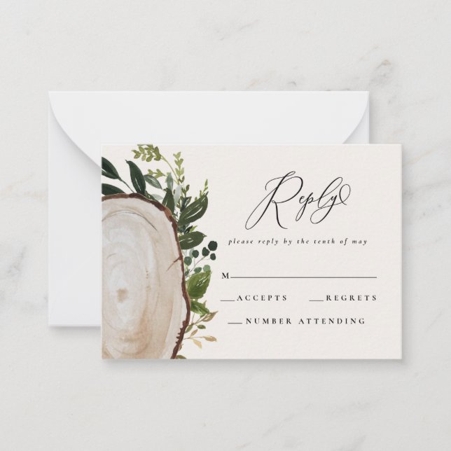 budget Russe aquarelle mariage réponse carte RSVP (Devant)