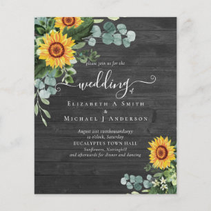 BUDGET Russe tournesol Eucalyptus Mariage Feuille
