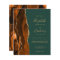Budget Rust Dark Green Agate Wedding Invitation
