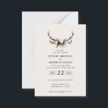 budget Rustic barn floral stag green wedding Card<br><div class="desc">budget Rustic botanical,  floral and stag burgundy,  pink and green wedding invite. With beautiful watercolor details. This modern wedding invite is sure to set the style for your big day.</div>