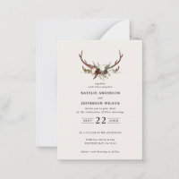 budget Rustic barn floral stag green wedding