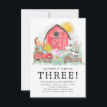 Budget Rustic Barnyard Animals Kids Farm Birthday Card<br><div class="desc">Cute Watercolor Rustic Barnyard Animals Kids Farm Birthday Invitation</div>
