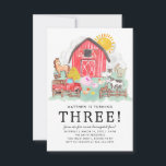 Budget Rustic Barnyard Animals Kids Farm Birthday Card<br><div class="desc">Cute Watercolor Rustic Barnyard Animals Kids Farm Birthday Invitation</div>