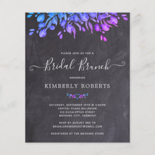 Budget Rustic Botanical Bridal Brunch Invitation C