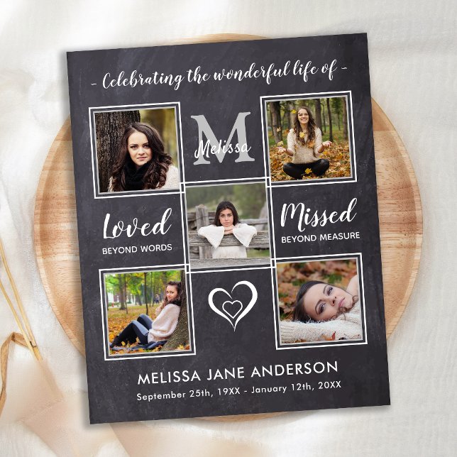 Budget Rustic Celebration Of Life Photo Memorial (Creator Uploaded)