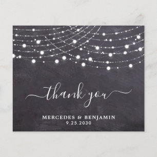 Budget Rustic Chalkboard String Lights Thank You