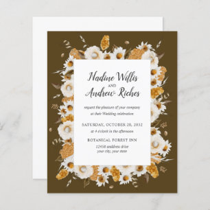 Budget rustic Chamomile Mimosa frame Wedding