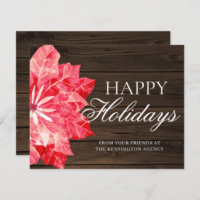 Budget Rustic Corporate Business Holiday Christmas (Front/Back)