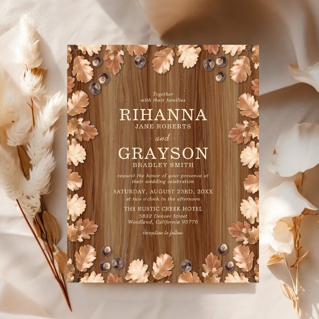 Budget Rustic Fall Autumn Wedding Invitation (Creator Uploaded)