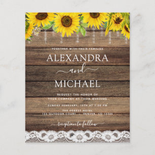 Budget Rustic Farmhouse Sunflower Rustic Wedding