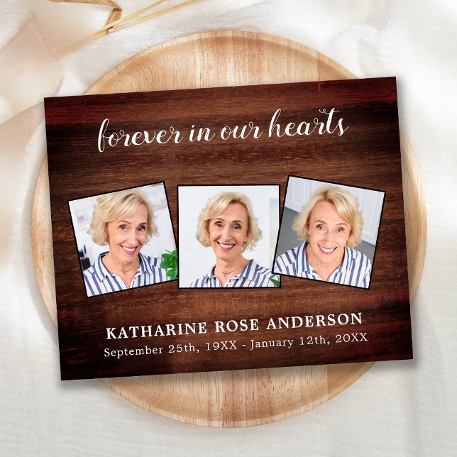 Budget Rustic Funeral Thank You Sympathy 3 Photo  (Creator Uploaded)